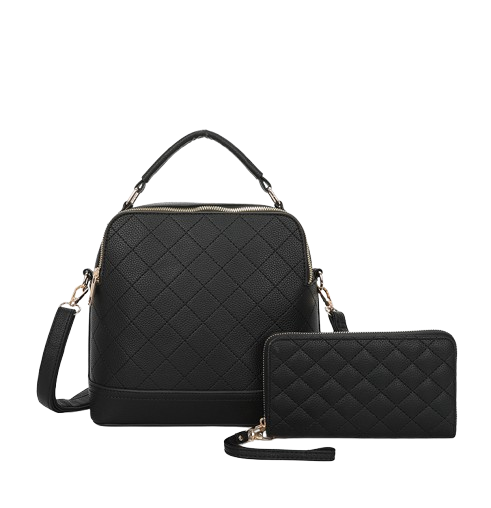 Quilted 2 in 1 satchel