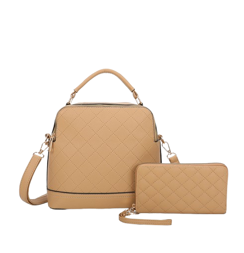 Quilted 2 in 1 satchel