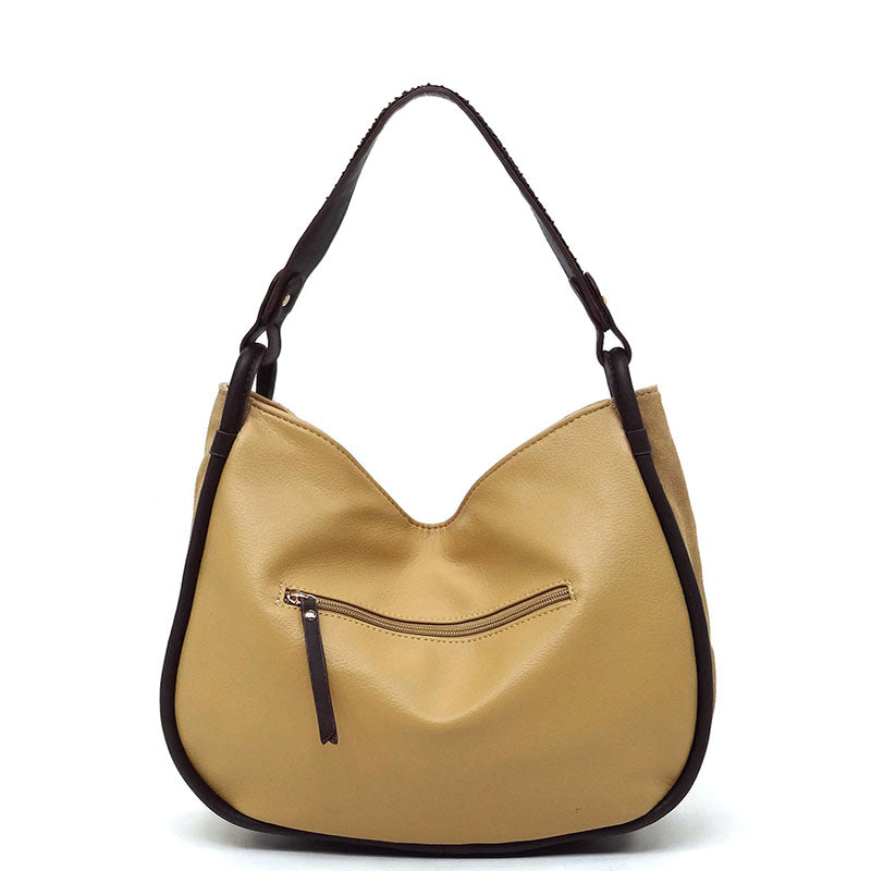 Genuine suede leather hobo-shoulder bag